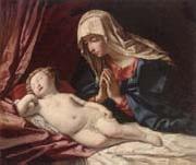 The Modonna adoring the sleeping child